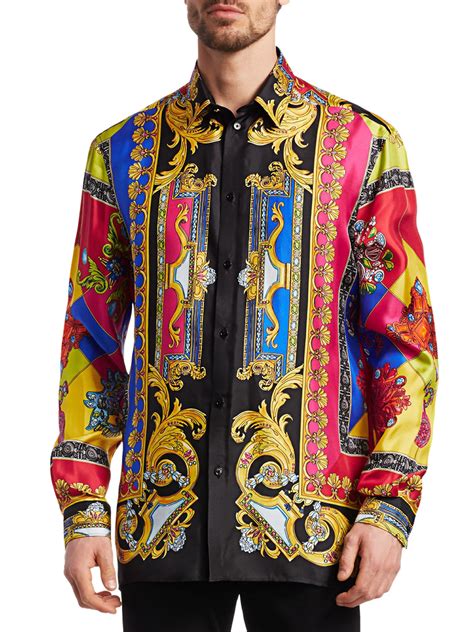 versace boy shirts|Versace long sleeve shirt men.